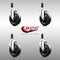 Service Caster 5 Inch 316SS Soft Rubber Wheel Swivel 1 Inch Expanding Stem Caster Set SCC SCC-SS316EX20S514-SRS-1-4 - alternate 4